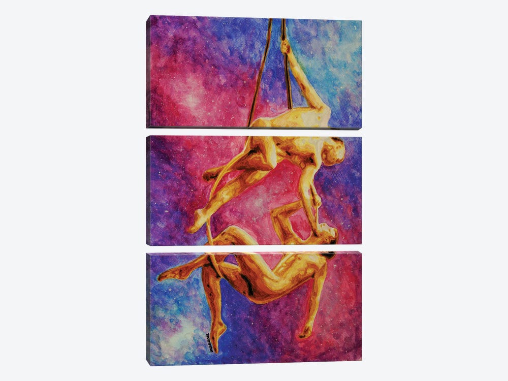 Dance In Space by Zak Mohammed 3-piece Canvas Print