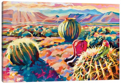 Barrel Cactus Canvas Art Print - Maria Morris