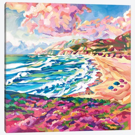 Cali Beach Canvas Print #ZMM22} by Maria Morris Canvas Artwork