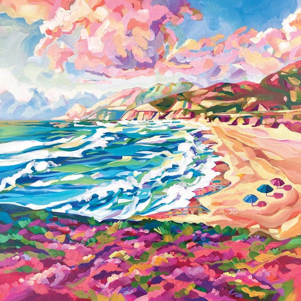 Large Coastal Art - Canvas Prints: Cali Beach by Maria Morris