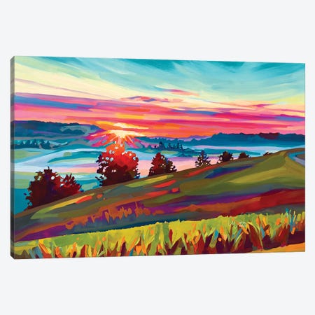 Kentucky Sunset Canvas Print #ZMM23} by Maria Morris Canvas Artwork