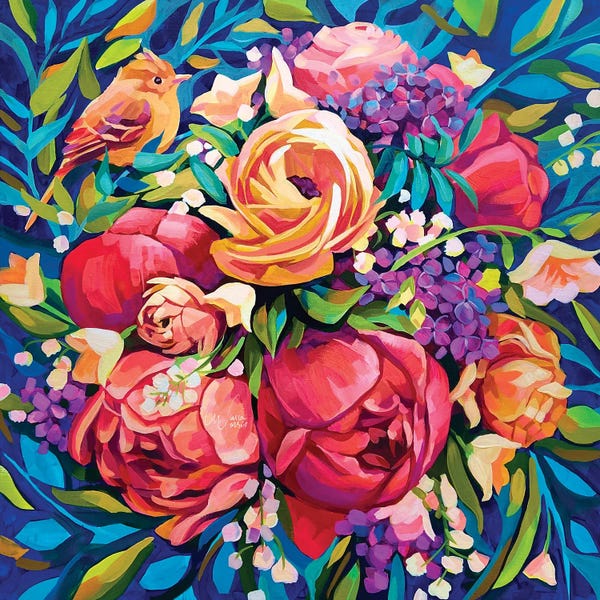 Peonies: Swirling Peonies by Maria Morris