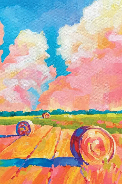 Kansas Hay Bales I by Maria Morris wall art
