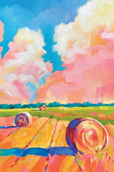 Kansas: Kansas Hay Bales I by Maria Morris