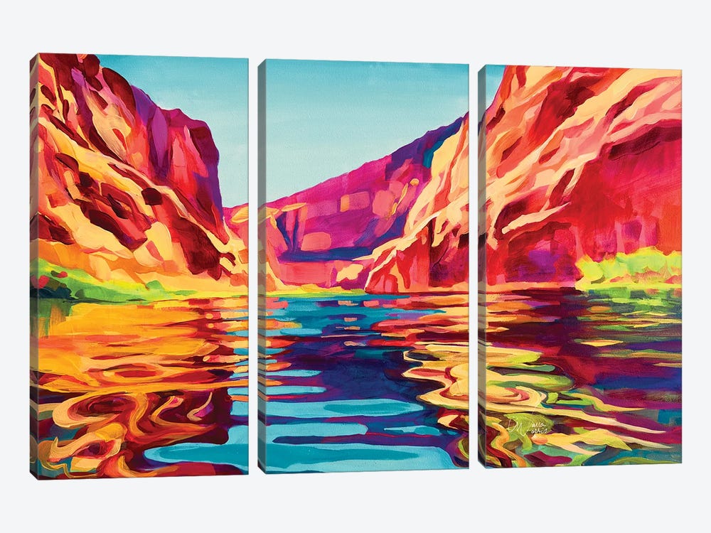 Red Rock Reflections by Maria Morris 3-piece Canvas Artwork