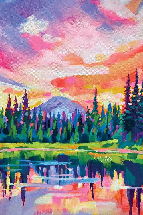 Reflecting On Mt Rainier by Maria Morris wall art