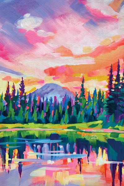 Lakehouse Décor: Reflecting On Mt Rainier by Maria Morris