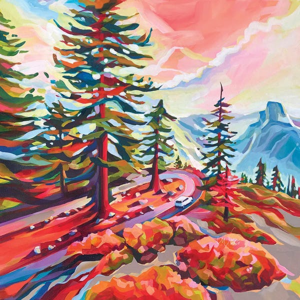 Pine Trees: Drive To Yosemite I by Maria Morris