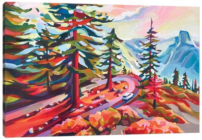 Yosemite Drive Ii Canvas Art Print - Pastels