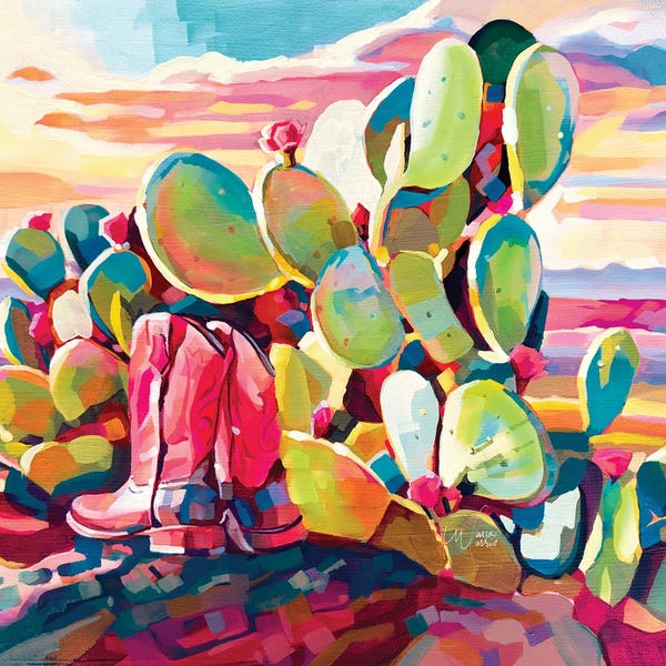 Western Décor: Cactus Cowgirl by Maria Morris