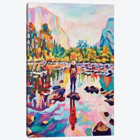 Reflecting On Yosemite Canvas Print #ZMM38} by Maria Morris Canvas Art Print