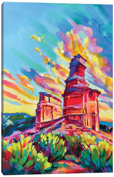Palo Duro Canyon, Texas, Lighthouse Rock Canvas Art Print - Maria Morris