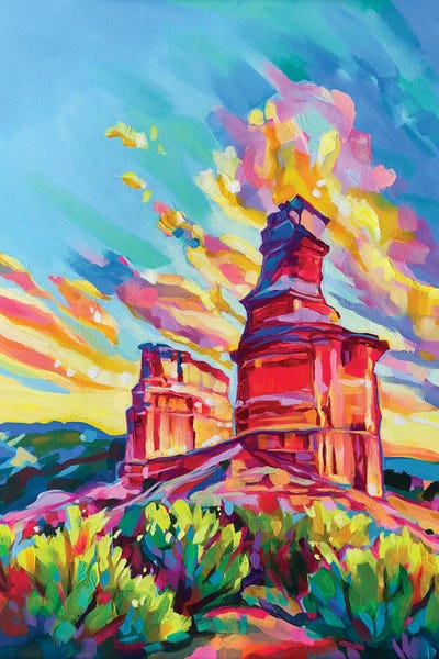 Large Scenic & Landscape Art - Canvas Prints: Palo Duro Canyon, Texas, Lighthouse Rock by Maria Morris