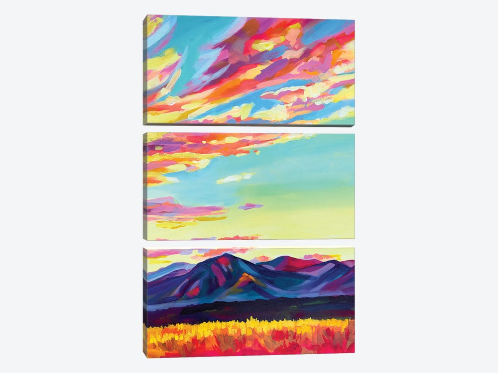 Colorado Sunset Pair II by Maria Morris 3-piece Canvas Print