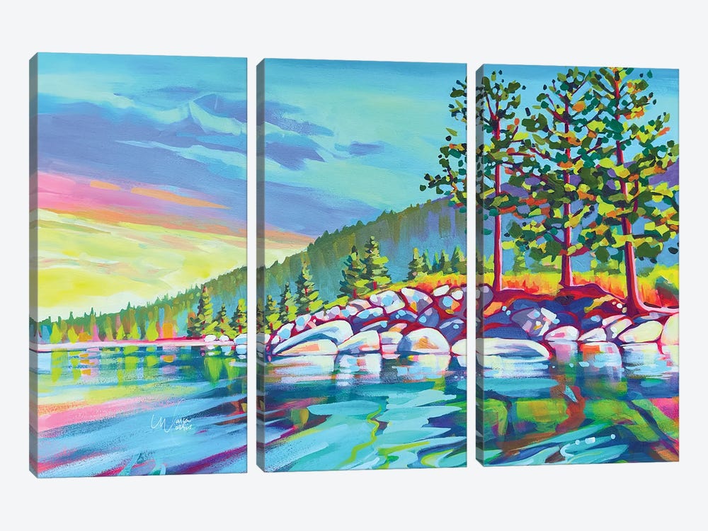 Lake Tahoe, California by Maria Morris 3-piece Canvas Art
