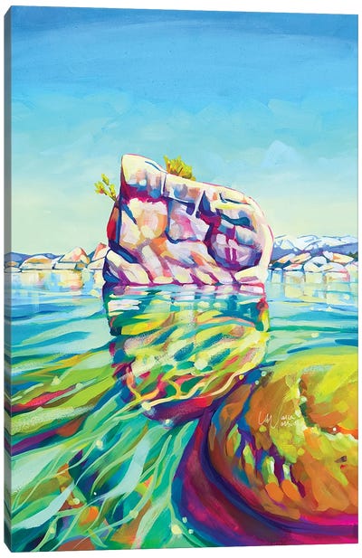 Bonsai Rock, Lake Tahoe Canvas Art Print - Lake Tahoe Art