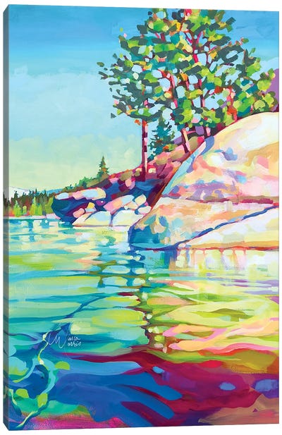 Lake Tahoe Reflections Canvas Art Print - Nevada Art