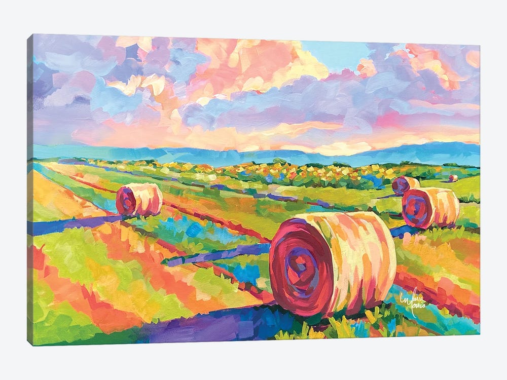 Midwest Hay Bales by Maria Morris 1-piece Art Print