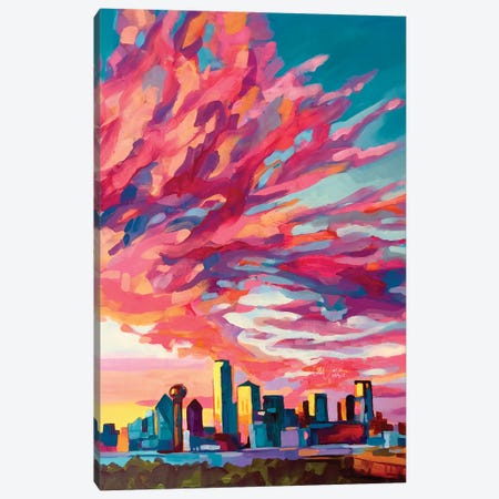 Dallas Sunset Canvas Print #ZMM5} by Maria Morris Canvas Art Print