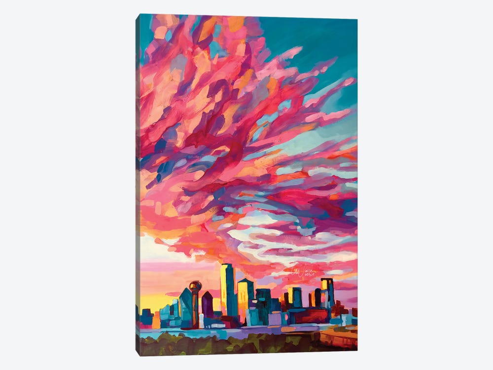 Dallas Sunset by Maria Morris 1-piece Canvas Art Print