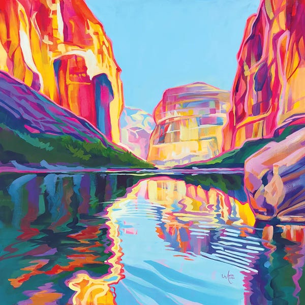 Reflective Moments: Big Bend Canyon River by Maria Morris