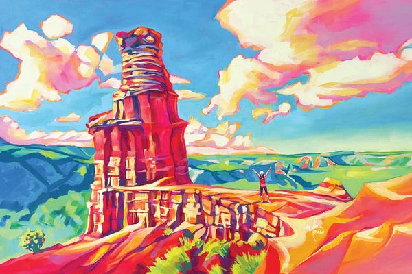 Canyons: Girl At Palo Duro Canyon, Texas by Maria Morris