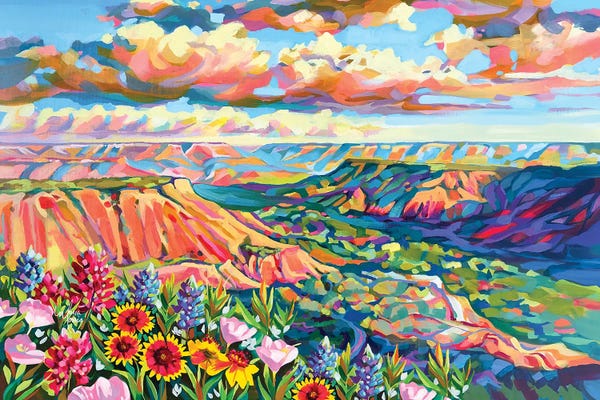 Southwest Décor: Texas Wildflowers At Palo Duro Canyon by Maria Morris