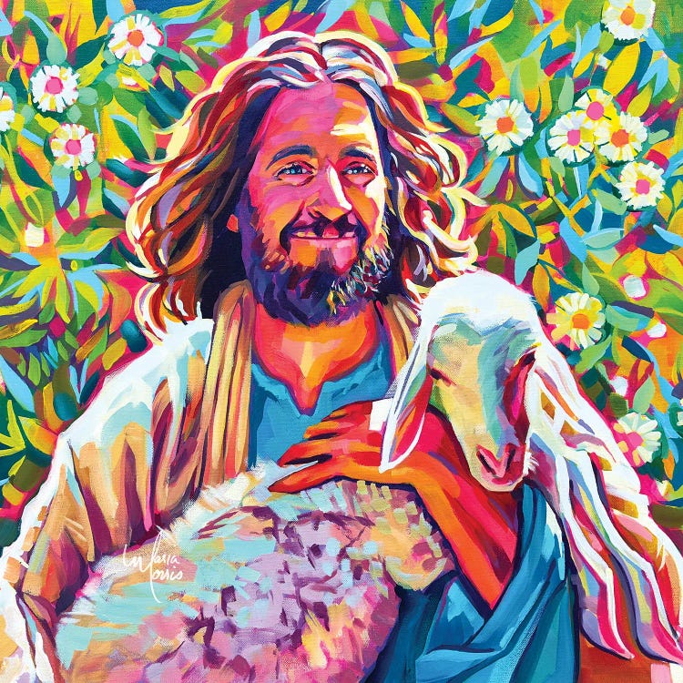 Jesus, The Good Shepherd From Psalm 23 by Maria Morris wall art