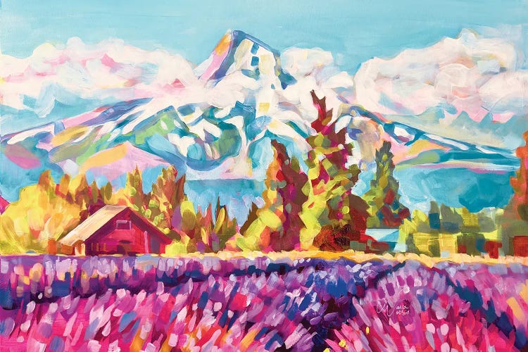 Lavender Fields, Mt Hood by Maria Morris wall art