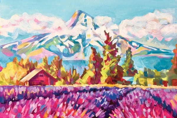 Herbs: Lavender Fields, Mt Hood by Maria Morris