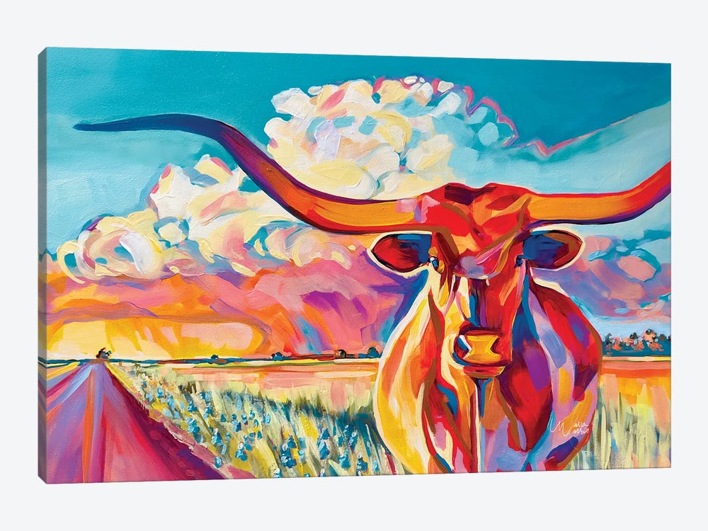 Roque Longhorn by Maria Morris 1-piece Art Print