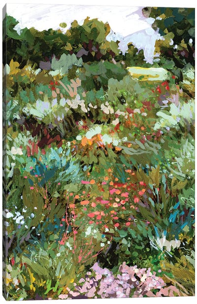 Green And Growing II Canvas Art Print - Wildflowers