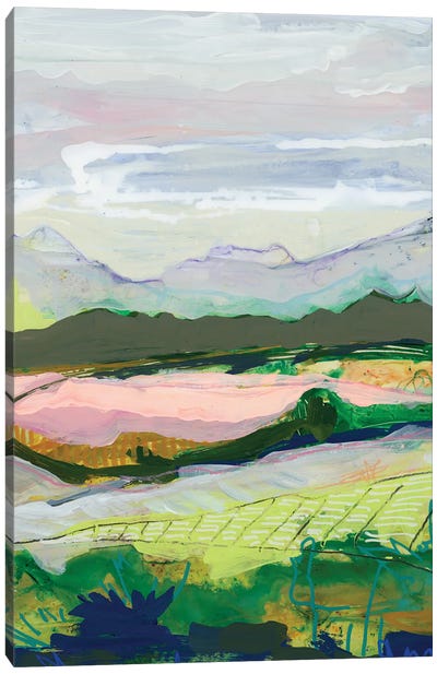 Imagined Landscape II Canvas Art Print - Pops of Pink
