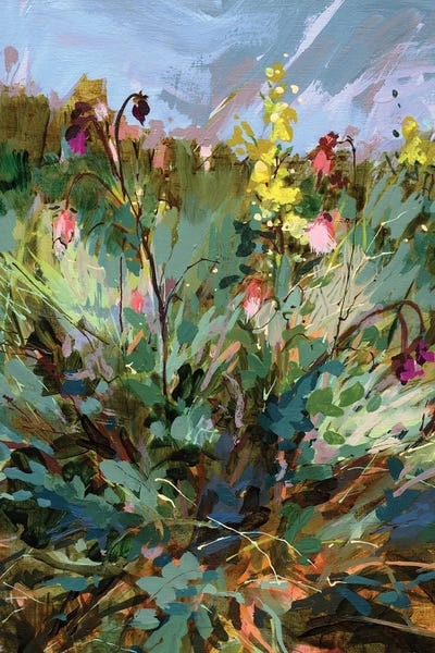 Wildflowers: Wood Panel In This Moment by Jennifer L Mohr