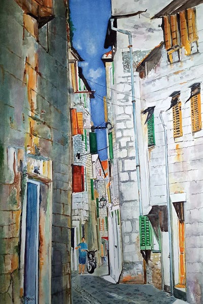 Zoran Mihajlovic Muza: Mediterranean Street by Zoran Mihajlovic Muza