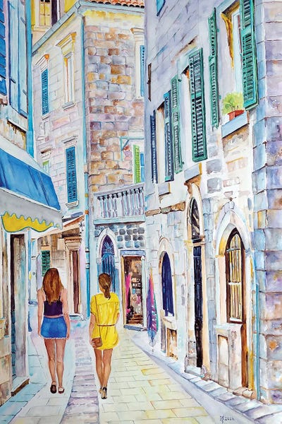 Swamp Green - Canvas Prints: Echoes Of Summer In Kotor by Zoran Mihajlovic Muza