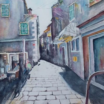 Dingley Green - Canvas Prints: Sunny Street by Zoran Mihajlovic Muza