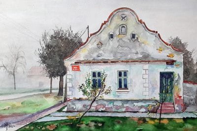 Olivine - Canvas Prints: Old Beautiful House by Zoran Mihajlovic Muza