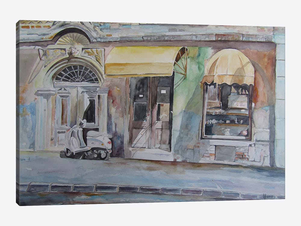 Old Shop Window by Zoran Mihajlovic Muza 1-piece Canvas Print