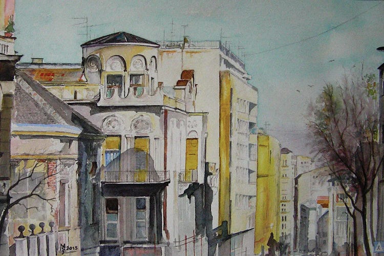 Old Town by Zoran Mihajlovic Muza wall art