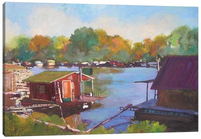 Rafts Canvas Art Print - Cabins