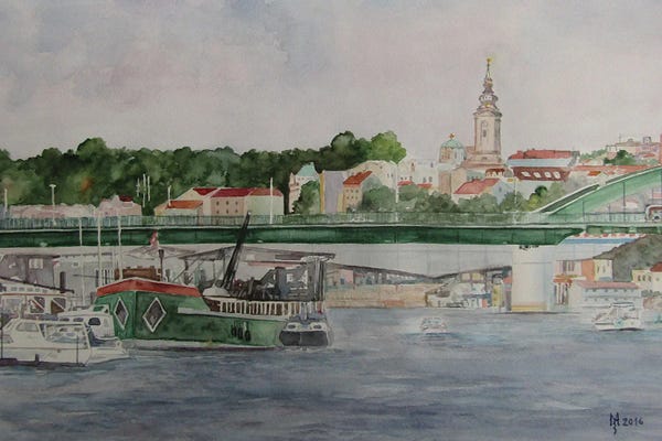 iCanvas Exclusives: Sava River by Zoran Mihajlovic Muza