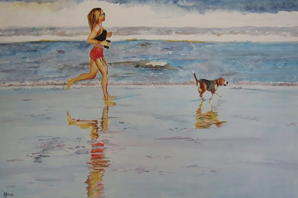 Zoran Mihajlovic Muza: Scene On The Coast by Zoran Mihajlovic Muza