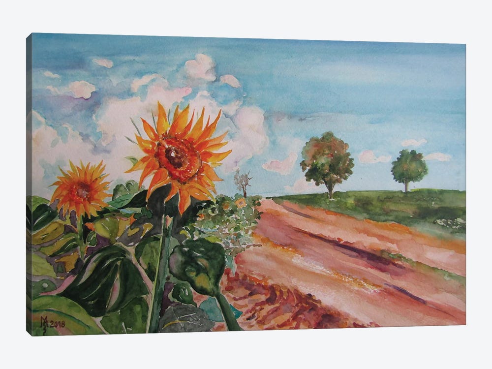 Sunflowers by Zoran Mihajlovic Muza 1-piece Canvas Art