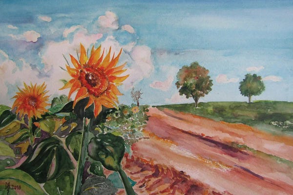 Fine Art Print: Sunflowers by Zoran Mihajlovic Muza