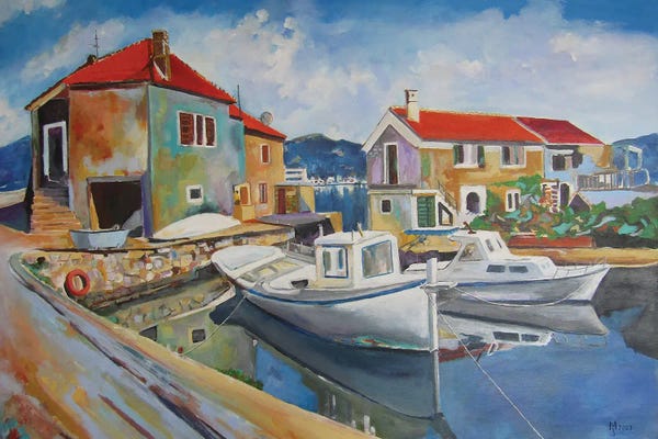 Contemporary Coastal: The Glow Of The Mediterranean by Zoran Mihajlovic Muza