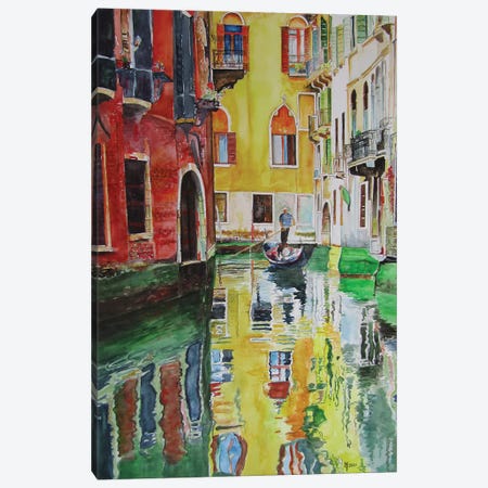 Venice Channels Canvas Print #ZMZ53} by Zoran Mihajlovic Muza Canvas Artwork