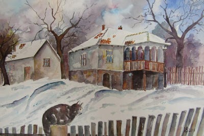 Winter Scene by Zoran Mihajlovic Muza art print