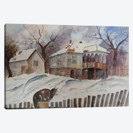 Winter Scene Canvas Print #ZMZ60} by Zoran Mihajlovic Muza Canvas Print