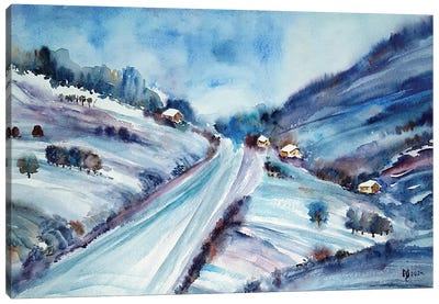 Mountain Road Canvas Art Print - Mountain Art